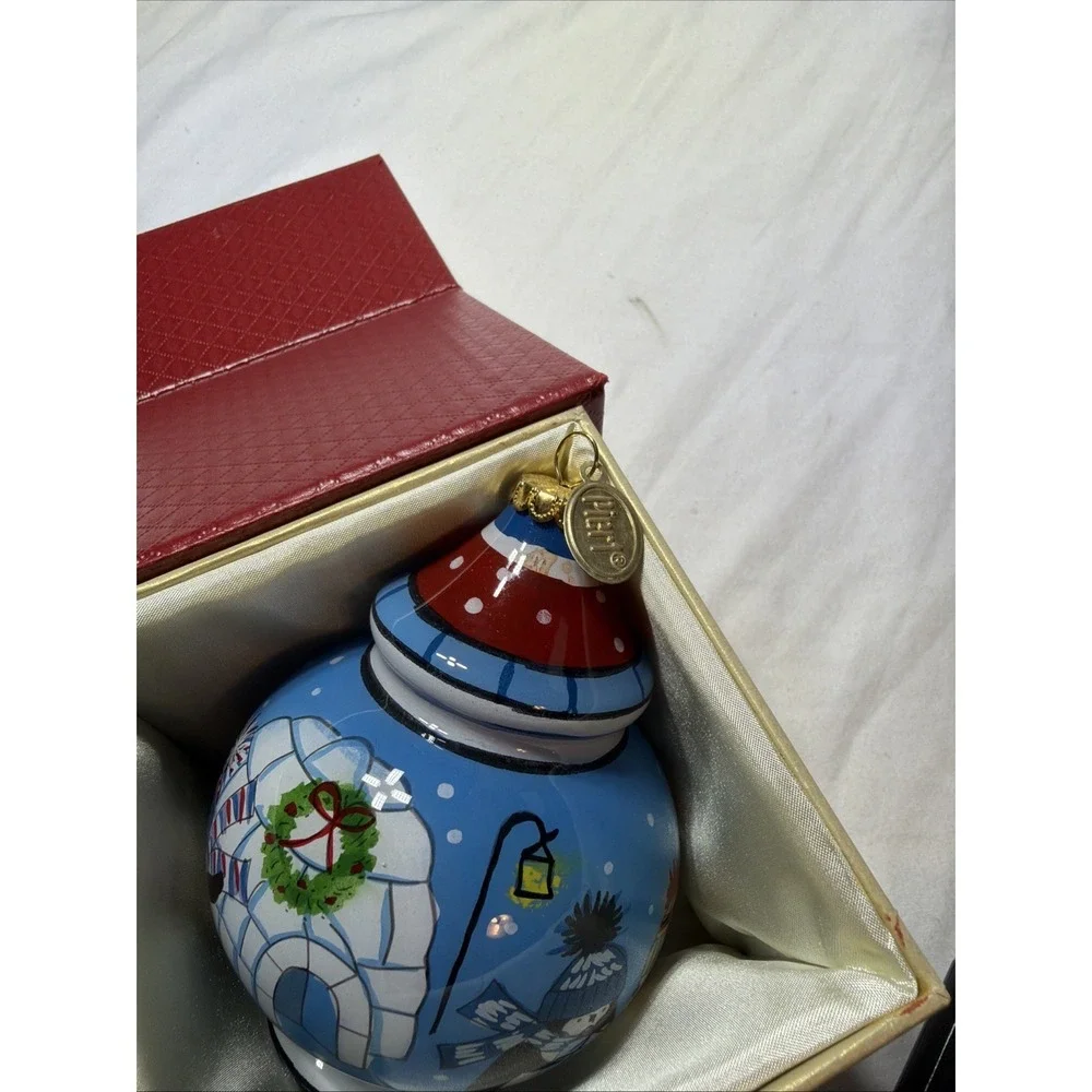 Li Bien Pier 1 Ornament Christmas Penguins, Igloo & Sledding with Gifts 2016 -3